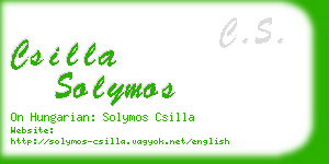 csilla solymos business card